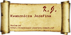 Kvasznicza Jozefina névjegykártya